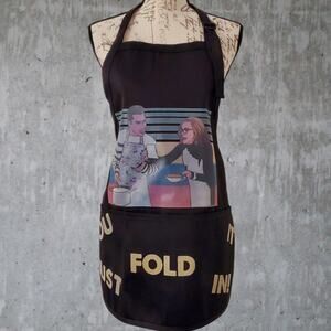 Funny Schitt's Creek Fold it In Apron David Moira, Black